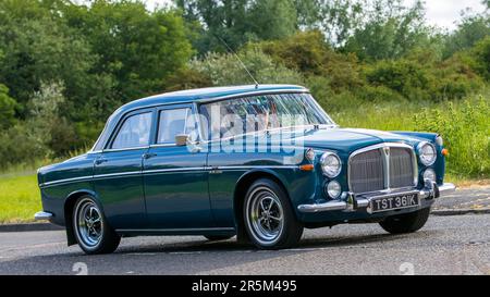 Stony Stratford,UK - June 4th 2023: 1972 ROVER P5 classic car travelling on an English country road. Stock Photo