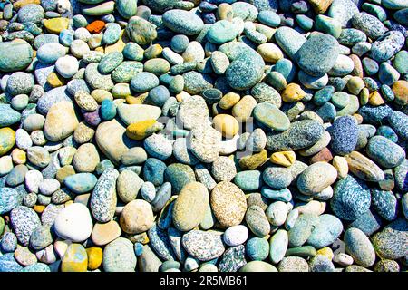 Multi-colored natural stone pattern Stock Photo