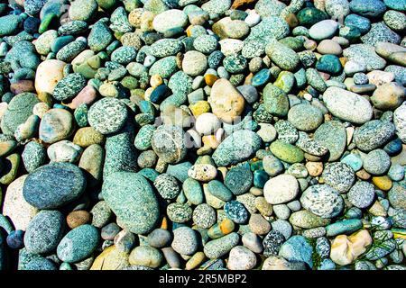 Multi-coloured stone pattern Stock Photo