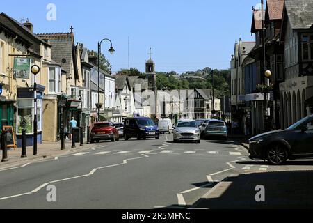 The High Street, Cowbridge near Cardiff, South Wales. May 2023. Summer Stock Photo