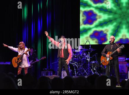 Hiawassee, GA, USA. 3rd June, 2023. Cowsill on stage for Happy Together Tour 2023, Anderson Music Hall, Hiawassee, GA June 3, 2023. Credit: Derek Storm/Everett Collection/Alamy Live News Stock Photo