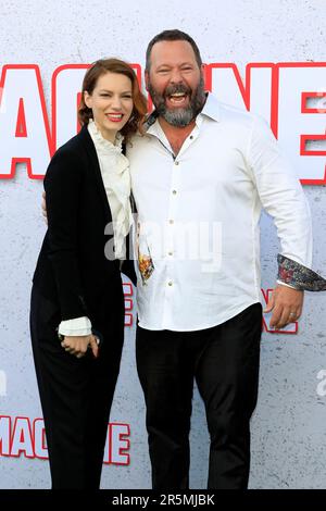 LOS ANGELES - MAY 25:  Iva Babic, Bert Kreischer at The Machine Premiere at the Village Theater on May 25, 2023 in Westwood, CA Stock Photo