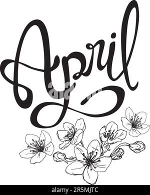 Vectorized handwritten lettering sign with the months of the year ...