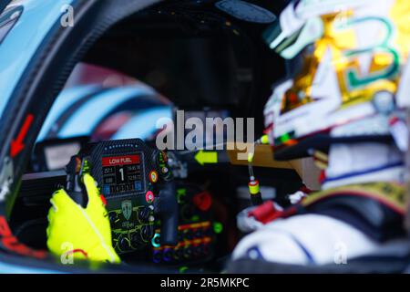 Ambiance, steering wheel, volant during the 24 Hours of Le Mans Virtual, 24  Heures du Mans