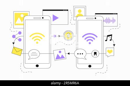 Sending files concept Stock Vector