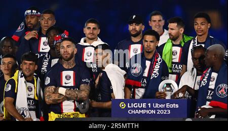 PARIS, FRANCE - JUNE 3: Achraf Hakimi of Paris Saint-Germain in new nike kit  for season 2023/24 during the Ligue 1 match between Paris Saint-Germain a  Stock Photo - Alamy