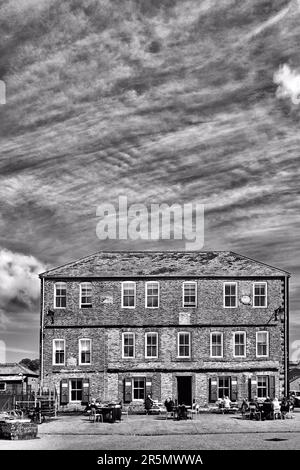 The Old Low Lights fishermens building now a cafe and local  museum in North Shields overlooking the Tyne estuary Stock Photo