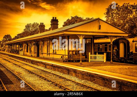 HORSTED KEYNES, SUSSEX/UK - MAY 7 : Horsted Keynes Railway Station in Horsted Keynes Sussex on May 7, 2011. One unidentified person Stock Photo