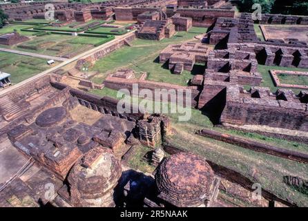 Nalanda was a Buddhist monastery and one of the world's first residential University, Bihar, India, Asia Stock Photo