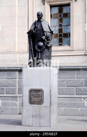 Statue of Jose Maria Caro Rodriguez, Cathedral, Santiago de Chile, Chile, Cardinal, Cardenal Primado de Chile Stock Photo