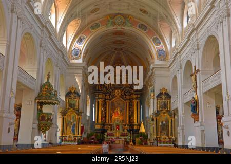 Pilgrimage town of Altoetting, Basilica of St. Anna, neo-baroque church, Altoetting, Upper Bavaria, Bavaria, Germany Stock Photo