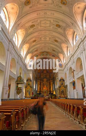 Pilgrimage town of Altoetting, Basilica of St. Anna, neo-baroque church, Altoetting, Upper Bavaria, Bavaria, Germany Stock Photo