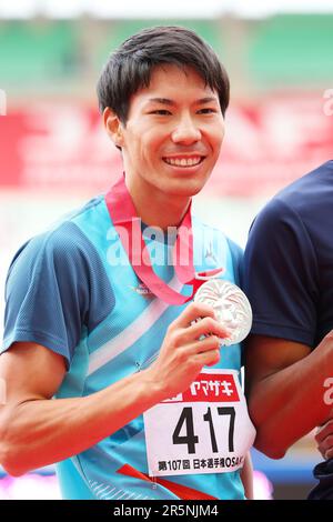 Osaka, Japan. 4th June, 2023. Fuga Sato Athletics : The 107th Japan Track & Field National Championships Men's 400m Final at Yanmar Stadium Nagai in Osaka, Japan . Credit: Naoki Morita/AFLO SPORT/Alamy Live News Stock Photo