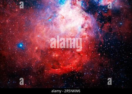 Deep space art. Starfield stardust, nebula and galaxy. Elements of this image furnished by NASA Stock Photo