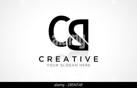 CB Letter Logo Design Vector Template. Alphabet Initial Letter CB Logo Design With Glossy Reflection Business Illustration. Stock Vector