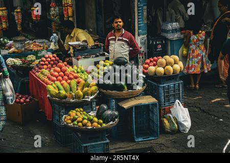 Matunga Market in Mumbai, India sells a variety of fruits and vegetables Stock Photo