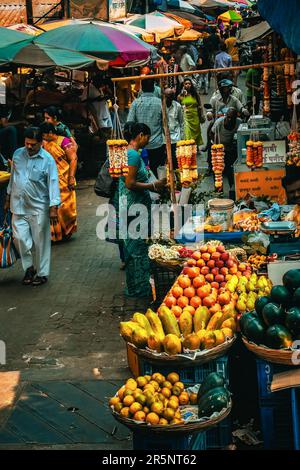 Matunga Market in Mumbai, India sells a variety of fruits and vegetables Stock Photo