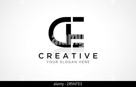 DE Letter Logo Design Vector Template. Alphabet Initial Letter DE Logo Design With Glossy Reflection Business Illustration. Stock Vector