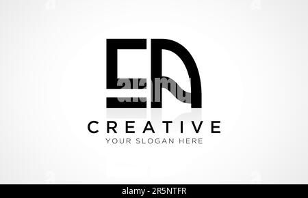 EA Letter Logo Design Vector Template. Alphabet Initial Letter EA Logo Design With Glossy Reflection Business Illustration. Stock Vector