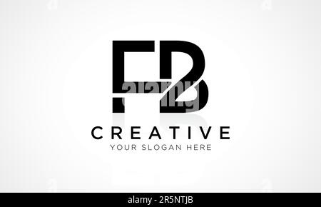 FB Letter Logo Design Vector Template. Alphabet Initial Letter FB Logo Design With Glossy Reflection Business Illustration. Stock Vector