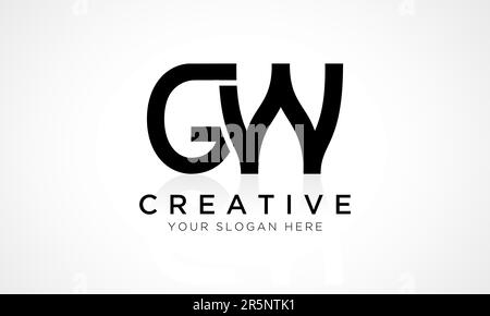 GW Letter Logo Design Vector Template. Alphabet Initial Letter GW Logo Design With Glossy Reflection Business Illustration. Stock Vector