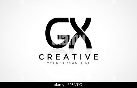 GX Letter Logo Design Vector Template. Alphabet Initial Letter GX Logo Design With Glossy Reflection Business Illustration. Stock Vector