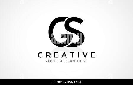 GS Letter Logo Design Vector Template. Alphabet Initial Letter GS Logo Design With Glossy Reflection Business Illustration. Stock Vector
