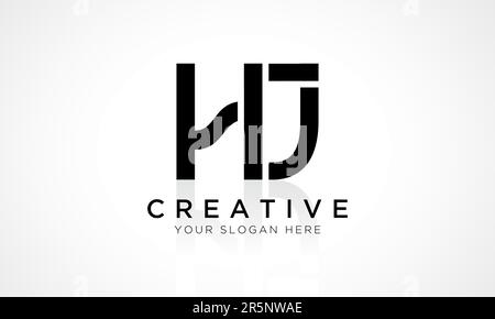 Initial HJ logo template with modern frame. Minimalist HJ letter logo  vector illustration - Stock Image - Everypixel