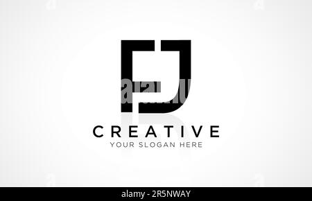 Alphabet Letter Fj Logo Design With Glossy Reflection Vector Icon Illustration. Initial Letter Fj Logo Design Vector For Business Company. Elegant Min Stock Vector