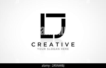 Alphabet Letter Lj Logo Design With Glossy Reflection Vector Icon Illustration. Initial Letter Lj Logo Design Vector For Business Company. Elegant Min Stock Vector