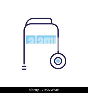 Walker related vector line icon. Isolated on white background. Vector illustration. Editable stroke Stock Vector