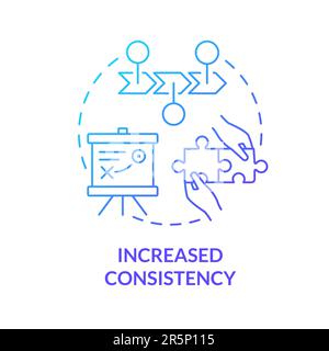 Increased consistency blue gradient concept icon Stock Vector