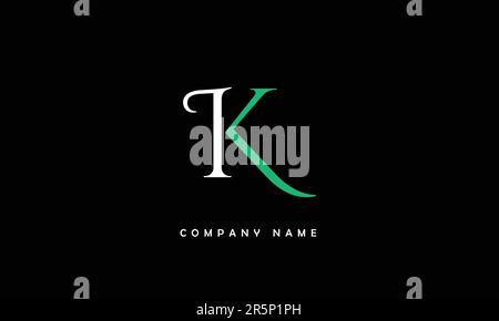 KI, IK Abstract Letters Logo Monogram Stock Vector