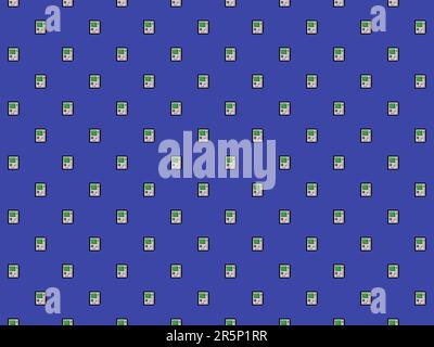 Vintage 8 bit handheld gaming device pattern background - high resolution 4k wallpaper Stock Photo