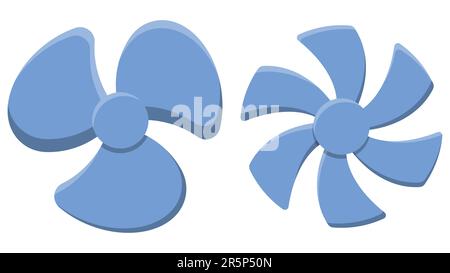 Propeller air, ventilator propeller, fan and blade, equipment propeller blower. Vector illustration. Eps 10. Stock Vector