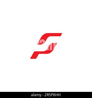 FS Logo. Minimal Letter FS Logo Design. FS Monogram Stock Vector
