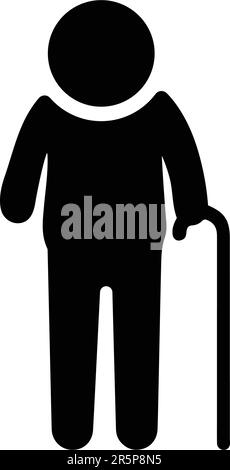 Aged, ageism, old icon. Simple vector illustration for web, print files ...