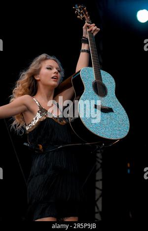 Taylor Swift, V2009, Hylands Park, Chelmsford, Essex, Britain - 22 August 2009 Stock Photo
