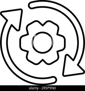 Maintenance, update device, data processing icon. Commercial use, printed files and presentations, Promotional Materials, web or any type of design pr Stock Vector
