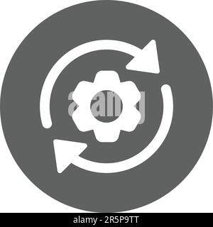 Maintenance, update device, data processing icon. Commercial use, printed files and presentations, Promotional Materials, web or any type of design pr Stock Vector