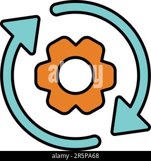 Maintenance, update device, data processing icon. Commercial use, printed files and presentations, Promotional Materials, web or any type of design pr Stock Vector