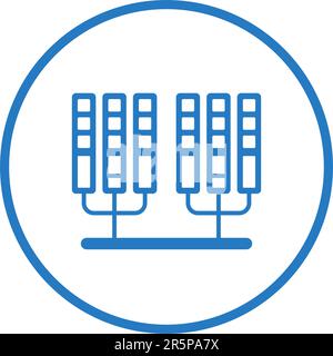 Server, storage, twin icon. Commercial use, printed files and presentations, Promotional Materials, web or any type of design project. Stock Vector