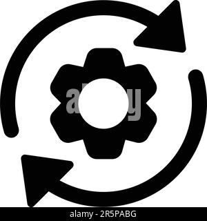 Maintenance, update device, data processing icon. Commercial use, printed files and presentations, Promotional Materials, web or any type of design pr Stock Vector