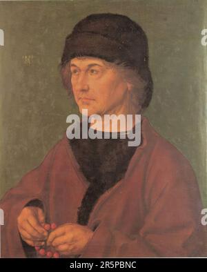 Portrait of Dürer's Father (diptych wing)1490Oil on panel - by Albrecht Dürer Stock Photo