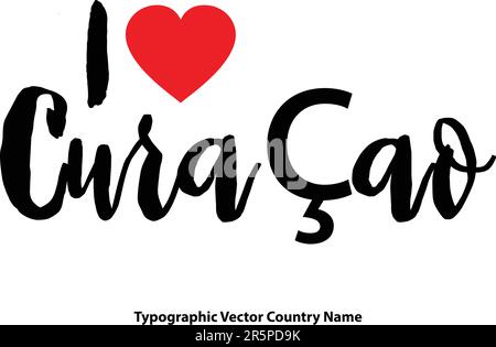Country Name In Elegant Typography Text Lettering Stock Vector