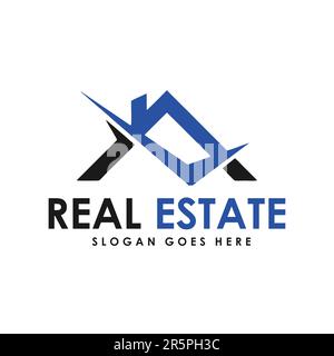 Initial Letter A real estate logo simple house Stock Vector