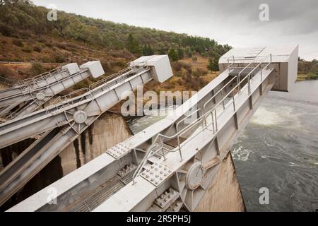 Khancoban dam, part of the Snowy Mountains Hydro scheme in New South Wales, Australia. Stock Photo