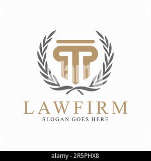 law firm logo, attorney at law logo, simple logo, logo for business, icon and vector Stock Vector