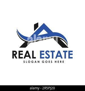 Initial Letter A real estate logo simple house Stock Vector