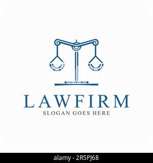 law firm logo, attorney at law logo, simple logo, logo for business, icon and vector Stock Vector